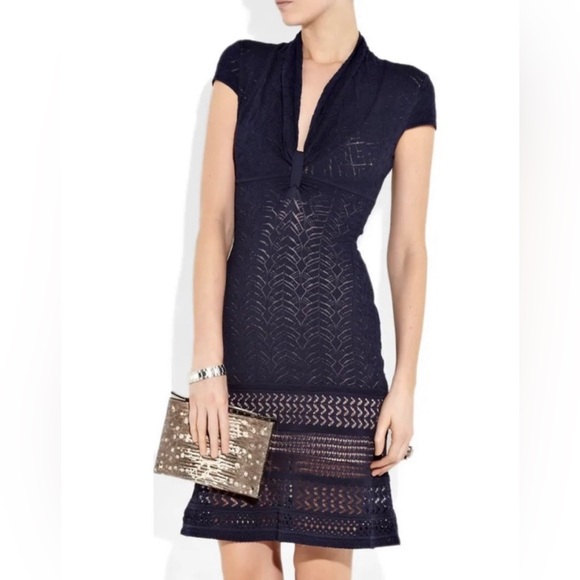 Catherine Malandrino pointelle  Black dress Medium - Picture 16 of 16